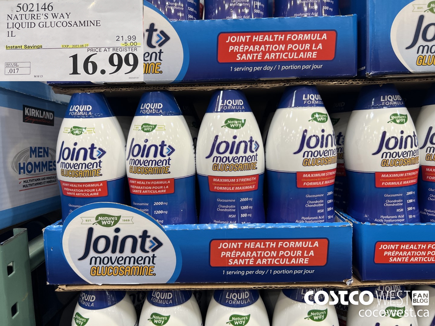 502146 NATURE'S WAY LIQUID GLUCOSAMINE 1 L ($5.00 INSTANT SAVINGS EXPIRES ON 2023-08-27) $16.99