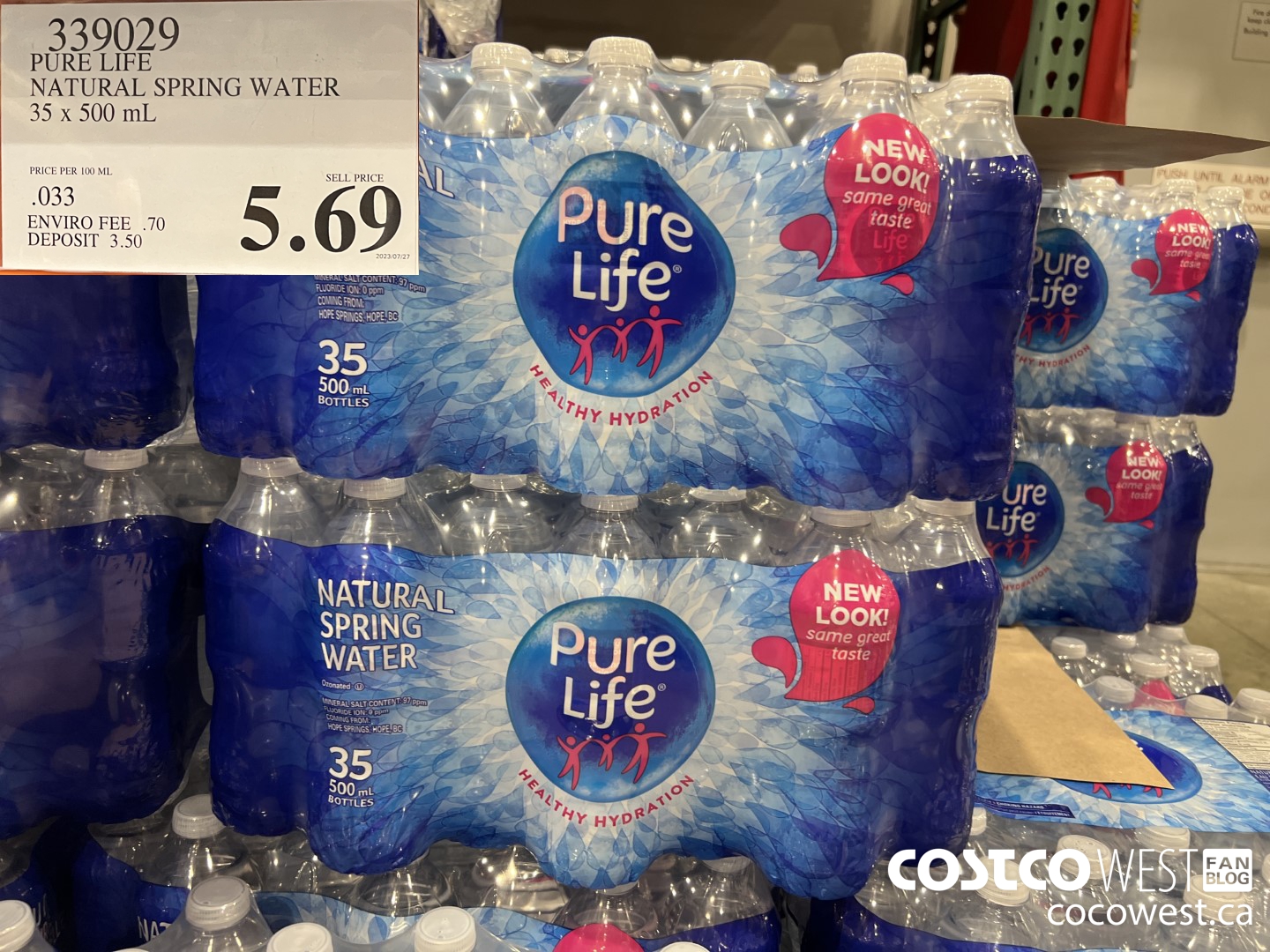 339029 NESTLE PURE LIFE NATURAL SPRING WATER 35 X 500ML $5.69