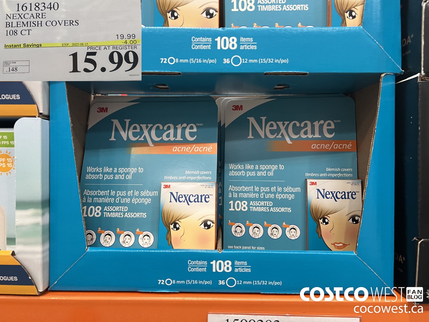 1618340 NEXCARE BLEMISH COVERS 108 CT ($4.00 INSTANT SAVINGS EXPIRES ON 2023-08-13) $15.99