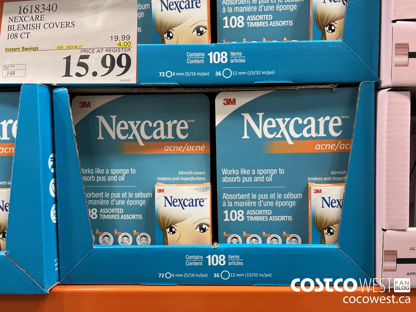 1618340 NEXCARE BLEMISH COVERS 108 CT ($4.00 INSTANT SAVINGS EXPIRES ON 2023-08-13) $15.99