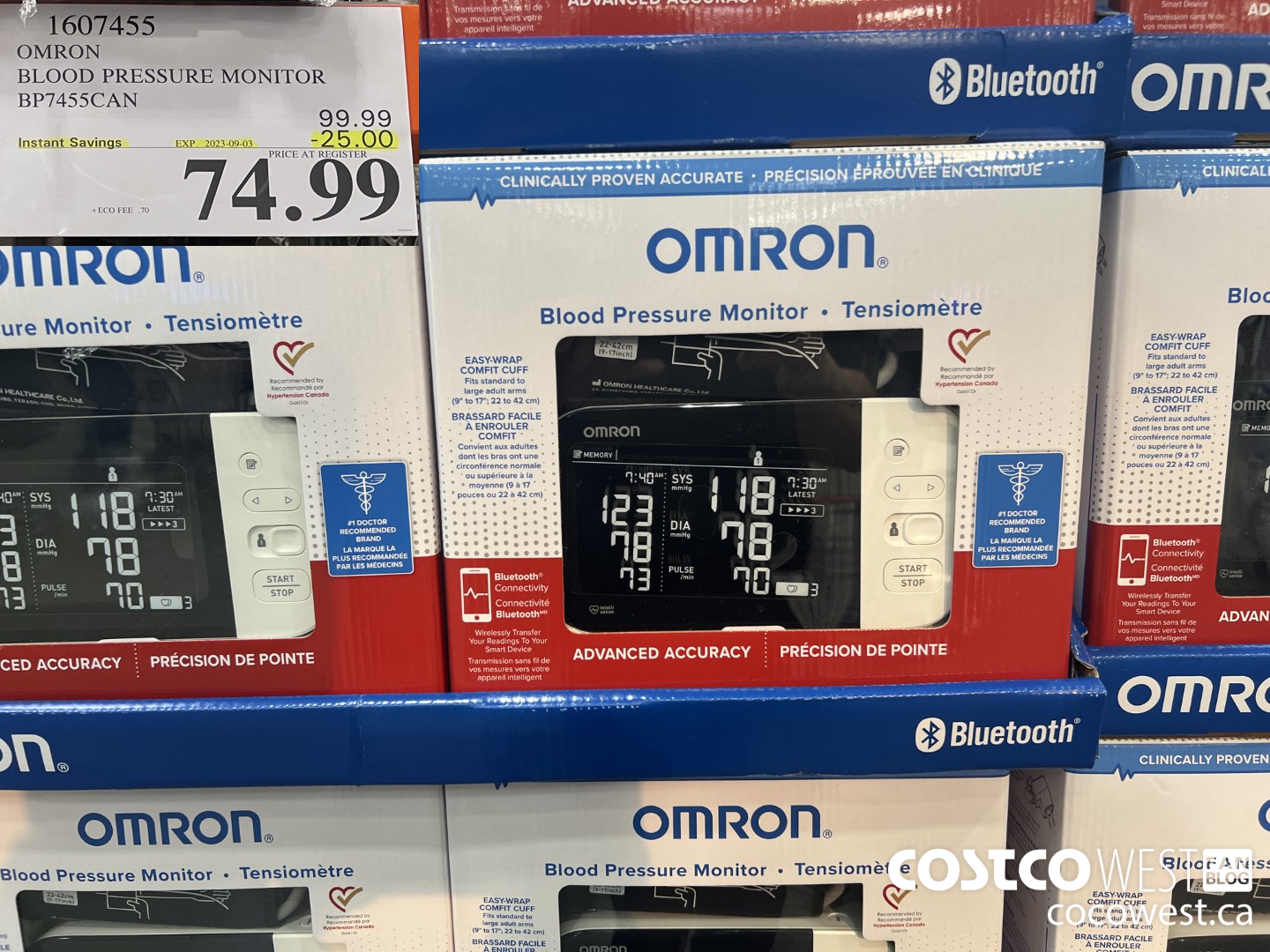 1607455 OMRON BLOOD PRESSURE MONITOR BP7455CAN ($25.00 INSTANT SAVINGS EXPIRES ON 2023-09-03) $74.99