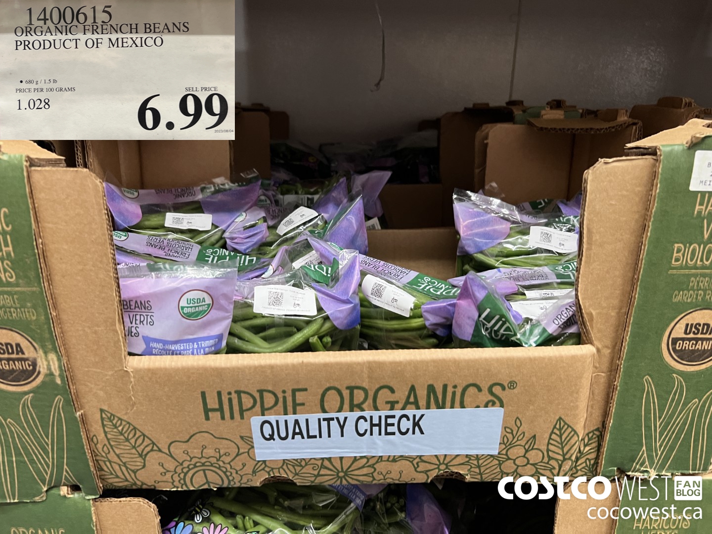 1400615 ORGANIC FRENCH BEANS PRODUCT OF MEXICO $6.99