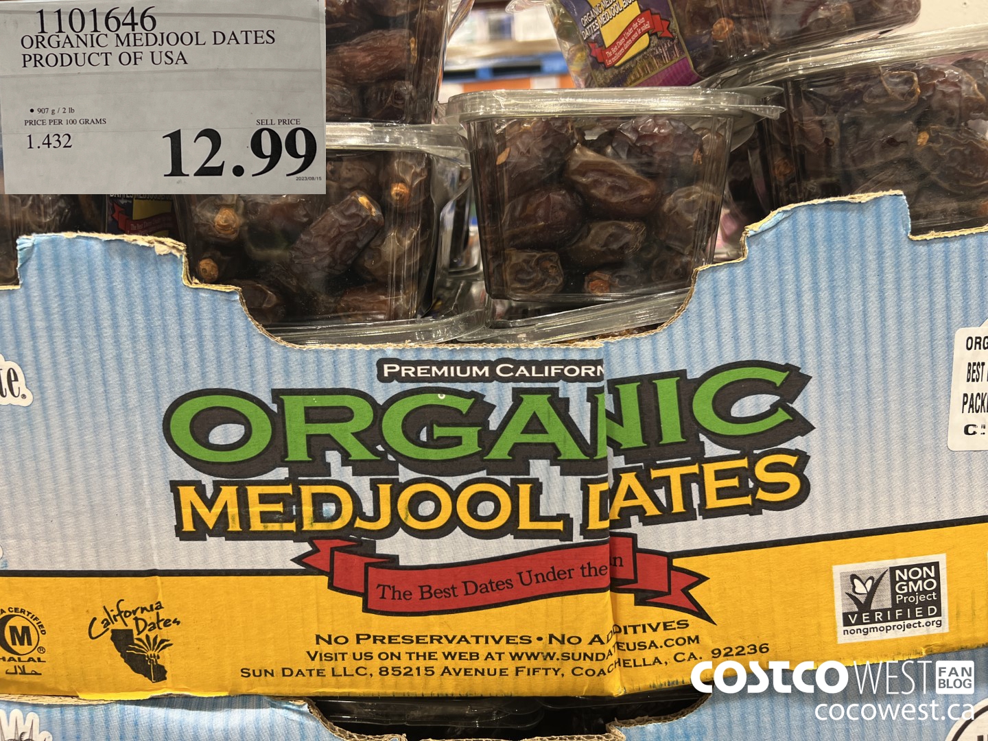 1101646 ORGANIC MEDJOOL DATES PRODUCT OF USA $12.99