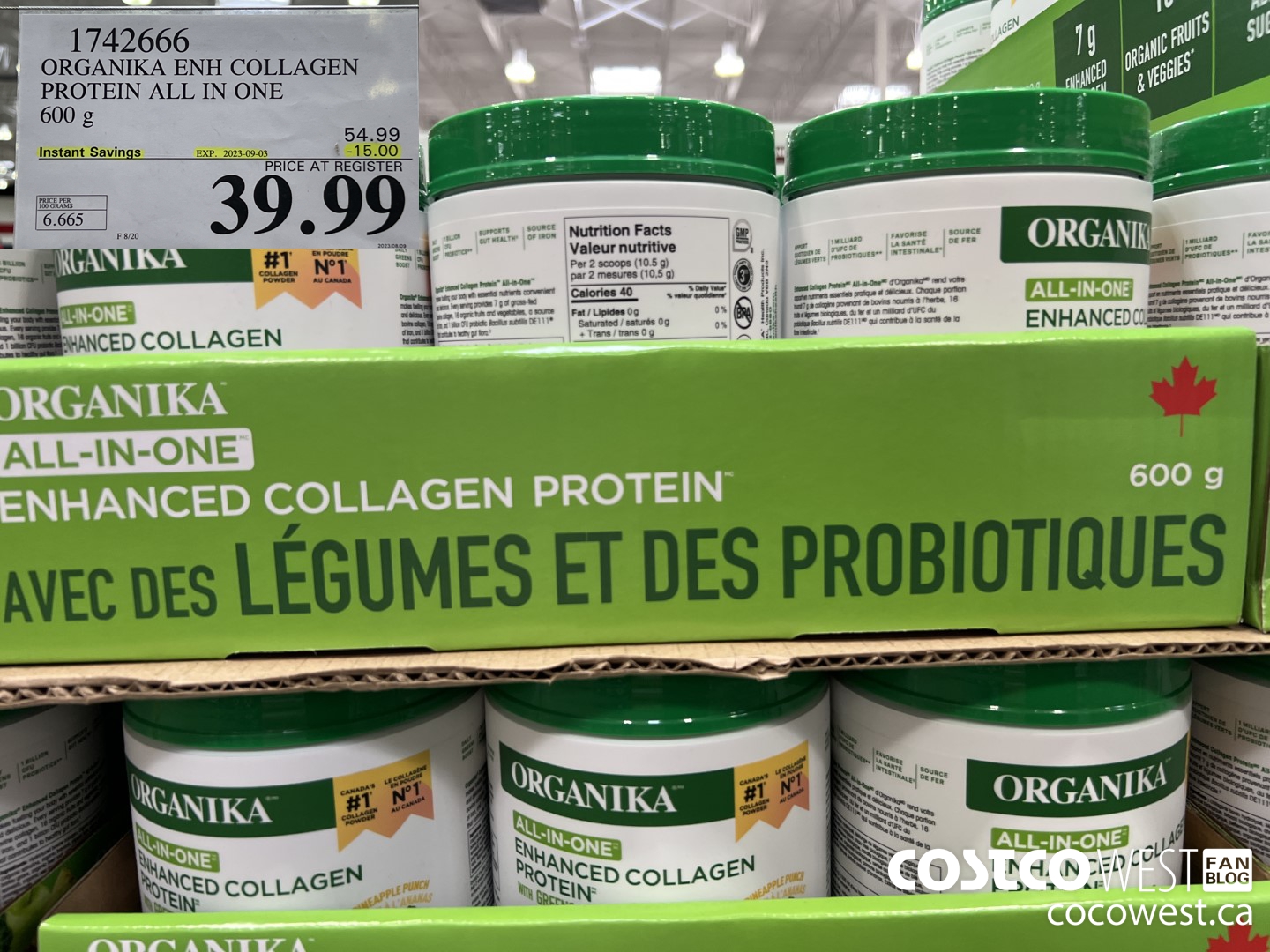 1742666 ORGANIKA ENH COLLAGEN PROTEIN ALL IN ONE ($15.00 INSTANT SAVINGS EXPIRES ON 2023-09-03) $39.99