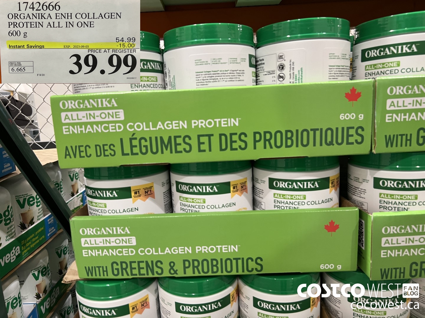 1742666 ORGANIKA ENH COLLAGEN PROTEIN ALL IN ONE ($15.00 INSTANT SAVINGS EXPIRES ON 2023-09-03) $39.99