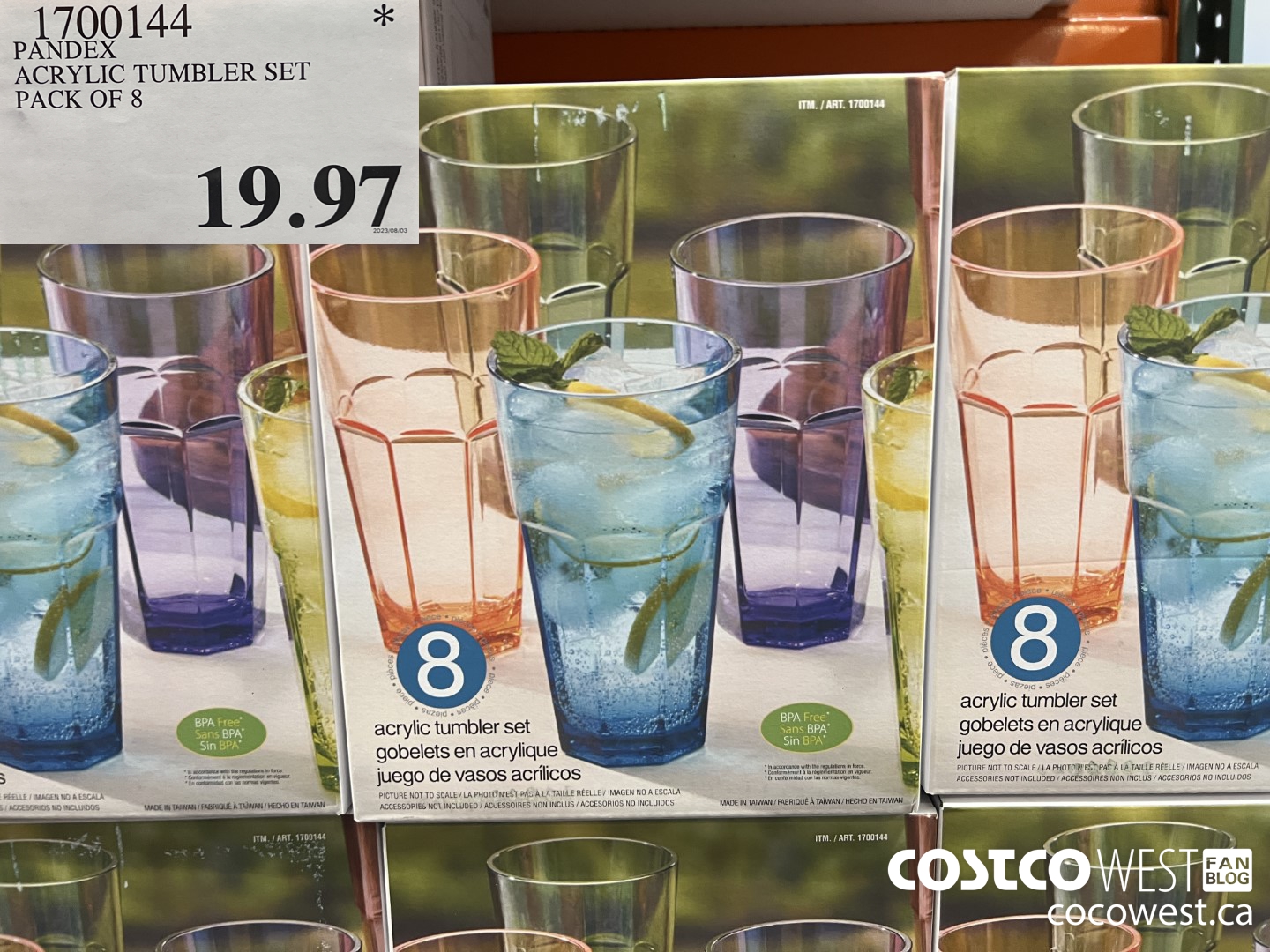 1700144 PANDEX ACRYLIC TUMBLER SET 8-PACK $19.97