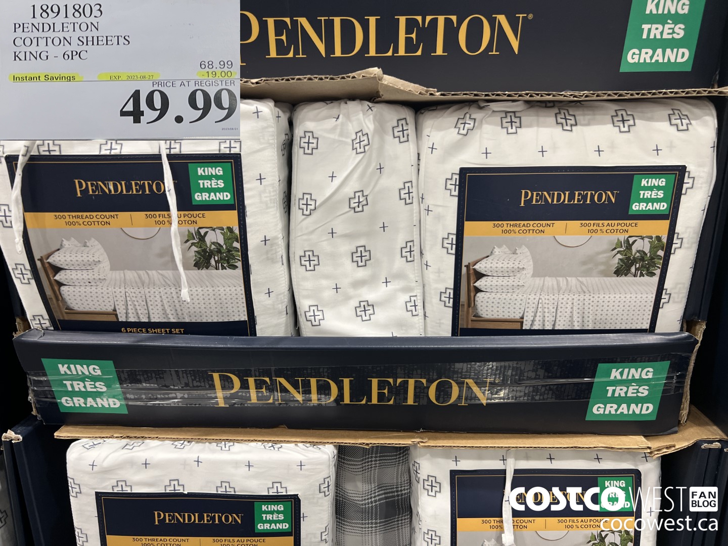 1891803 PENDLETON COTTON SHEETS KING 6PC ($19.00 INSTANT SAVINGS EXPIRES ON 2023-08-27) $49.99