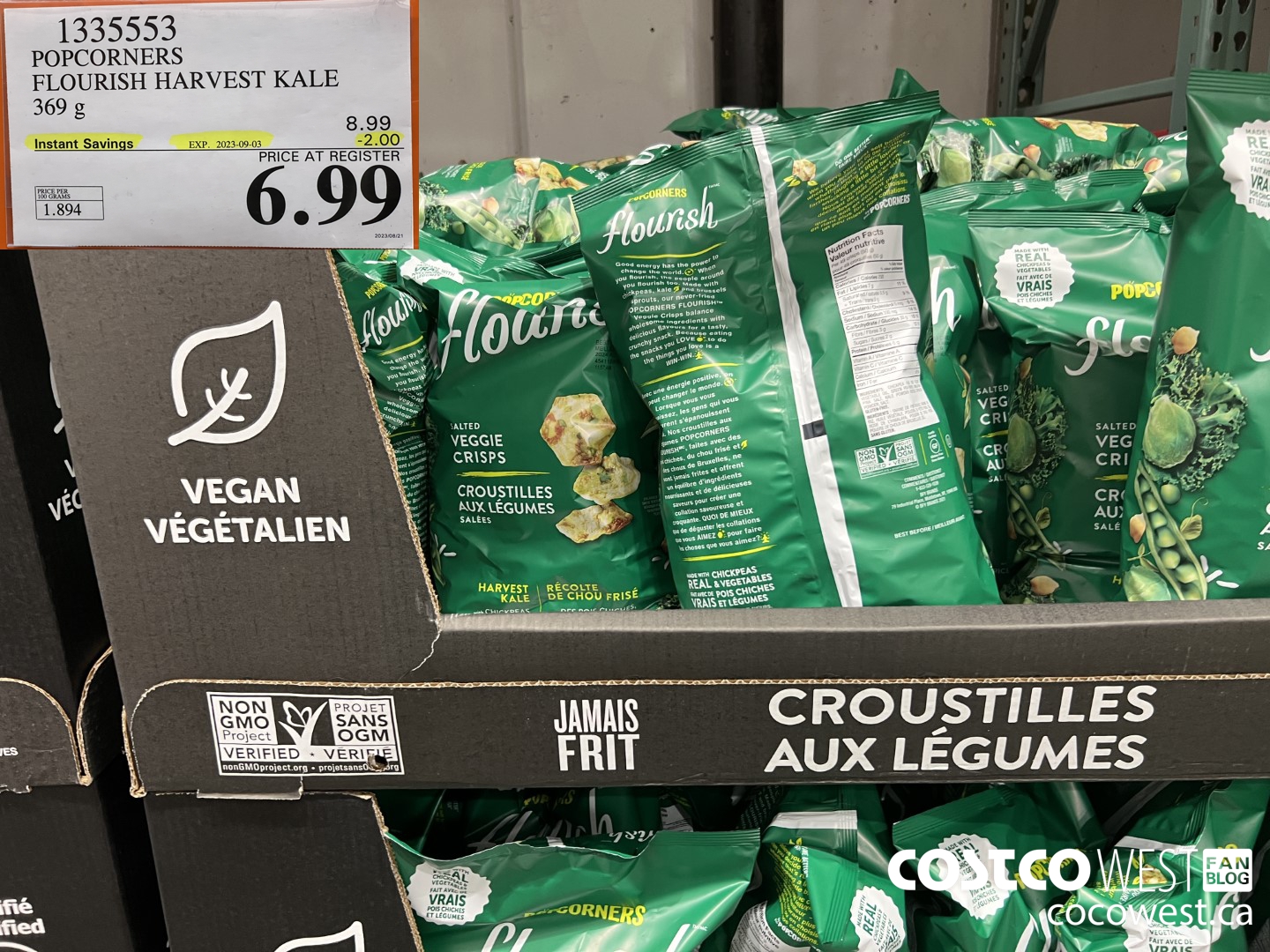 1335553 POPCORNERS FLOURISH HARVEST KALE 369 g ($2.00 INSTANT SAVINGS EXPIRES ON 2023-09-03) $6.99