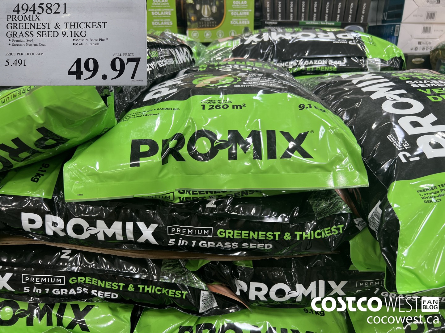 4945821 PROMIX GREENEST & THICKEST GRASS SEED 9.1 KG $49.97