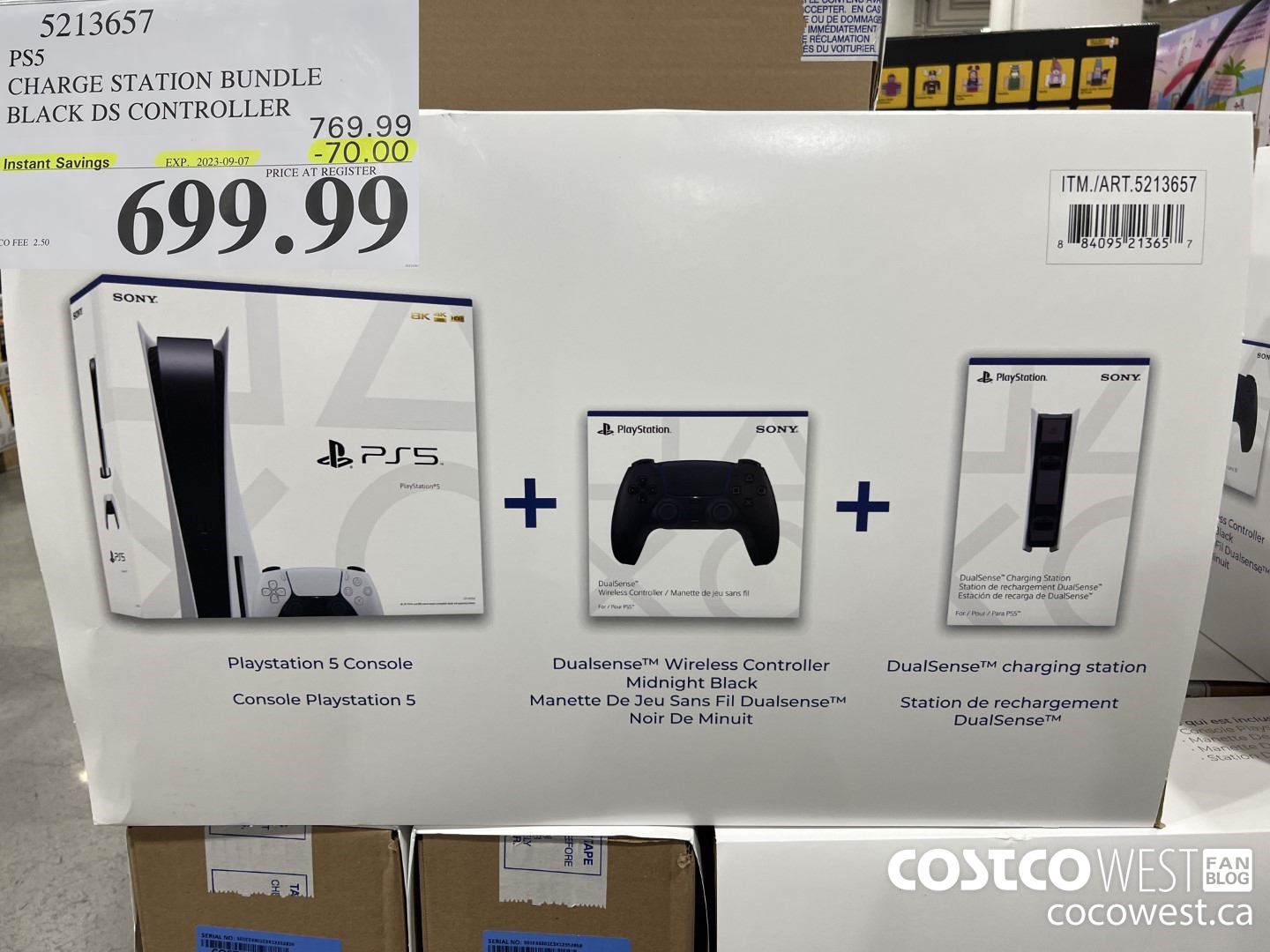 5213657 PS5 CHARGE STATION BUNDLE BLACK DS CONTROLLER ($70.00 INSTANT SAVINGS EXPIRES ON 2023-09-07) $699.99