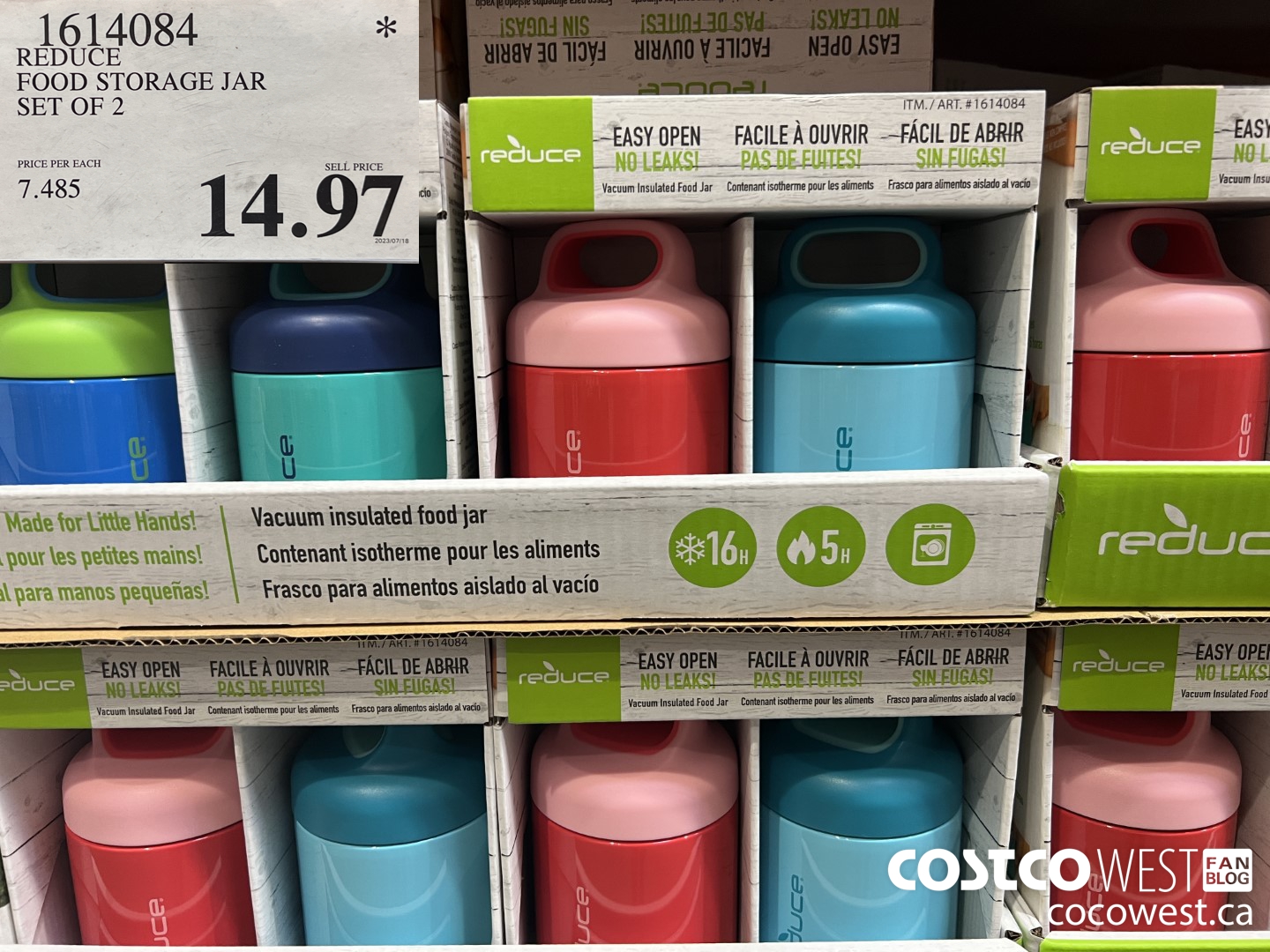 1614084 REDUCE FOOD STORAGE JAR SET OF 2 $14.97