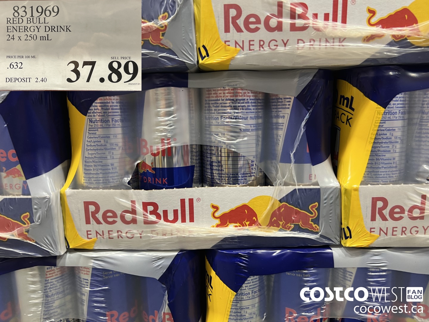 831969 RED BULL ENERGY DRINK 24 X 250ML $37.89