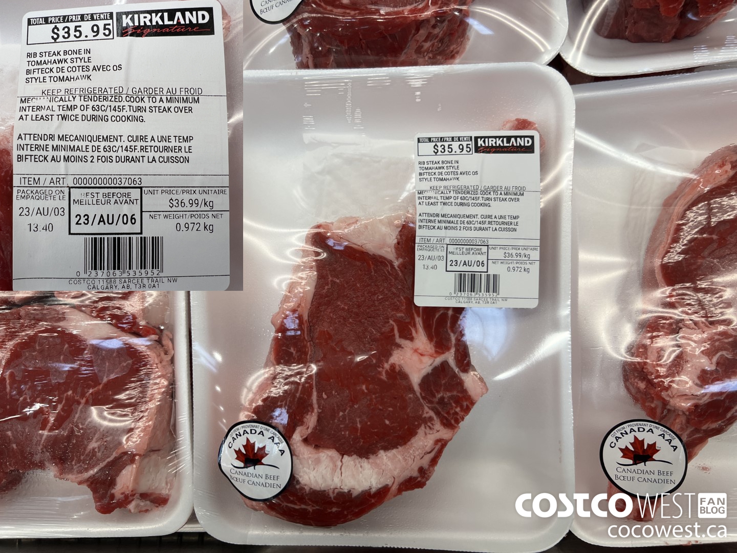 37063 RIB STEAK BONE IN TOMAHAWK STYLE $36.99