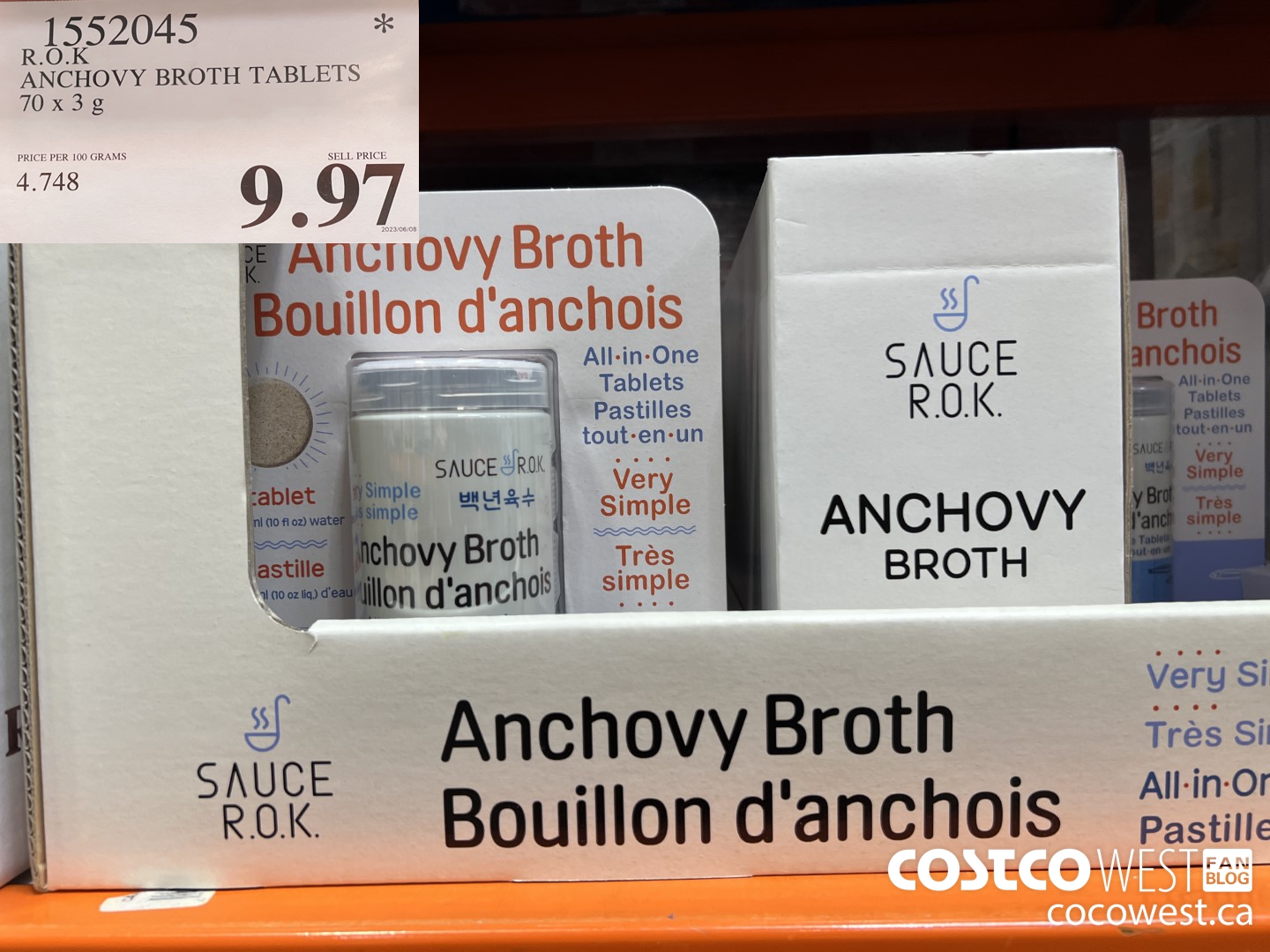 1552045 R.O.K ANCHOVY BROTH TABLETS 70 X 3 G $9.97