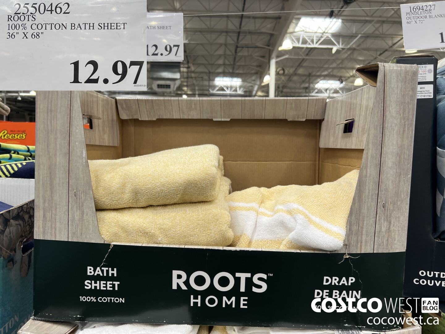 2550462 ROOTS 100% COTTON BATH SHEET 36
