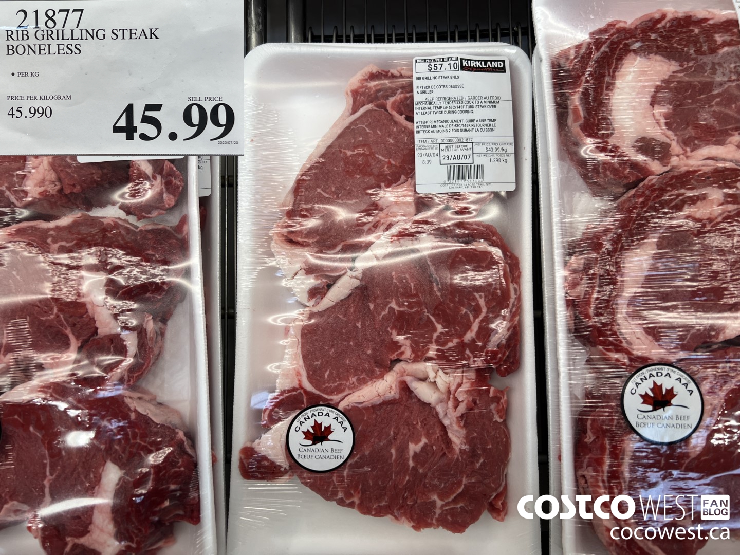 21877 Rib Grilling Steak Boneless  $45.99