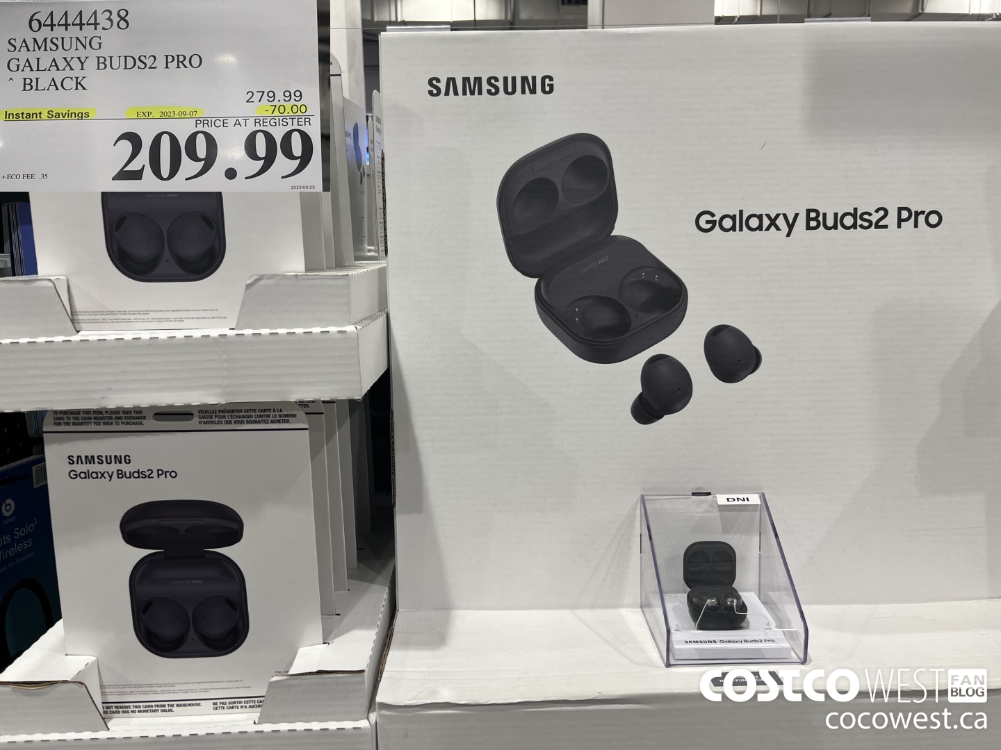 6444438 SAMSUNG GALAXY BUDS 2 PRO BLACK ($70.00 INSTANT SAVINGS EXPIRES ON 2023-09-07) $209.99