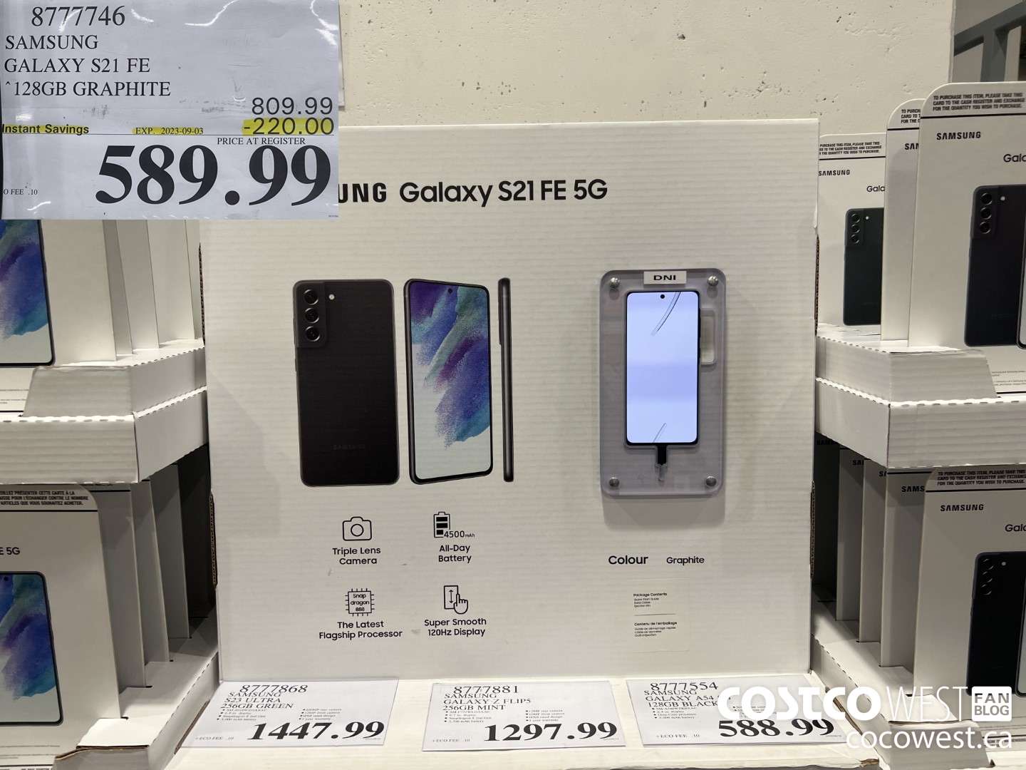 8777746 SAMSUNG GALAXY S21 FE 128GB GRAPHITE ($220.00 INSTANT SAVINGS EXPIRES ON 2023-09-03) $589.99