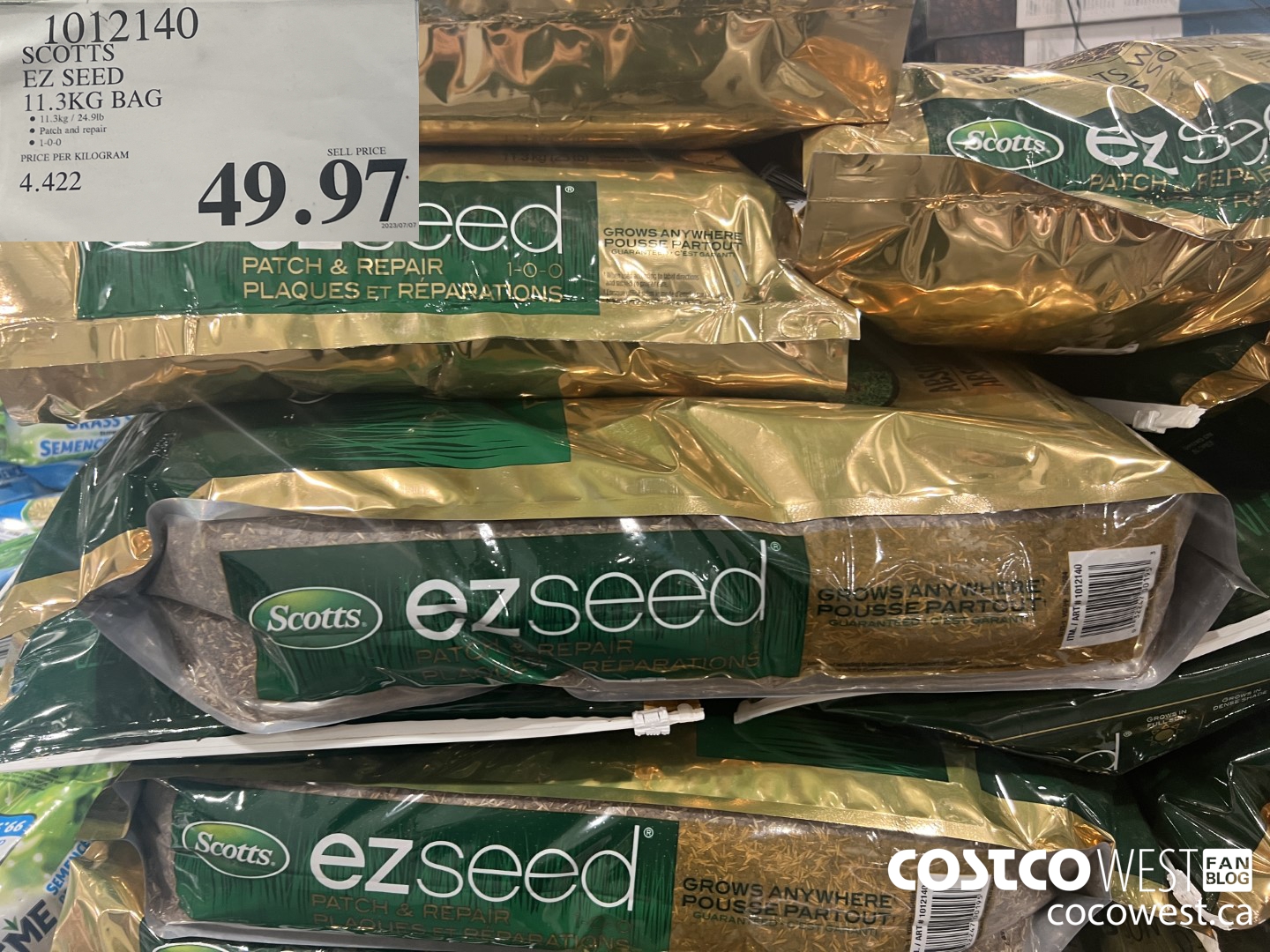 1012140 SCOTTS EZ SEED 11.3KG BAG $49.97