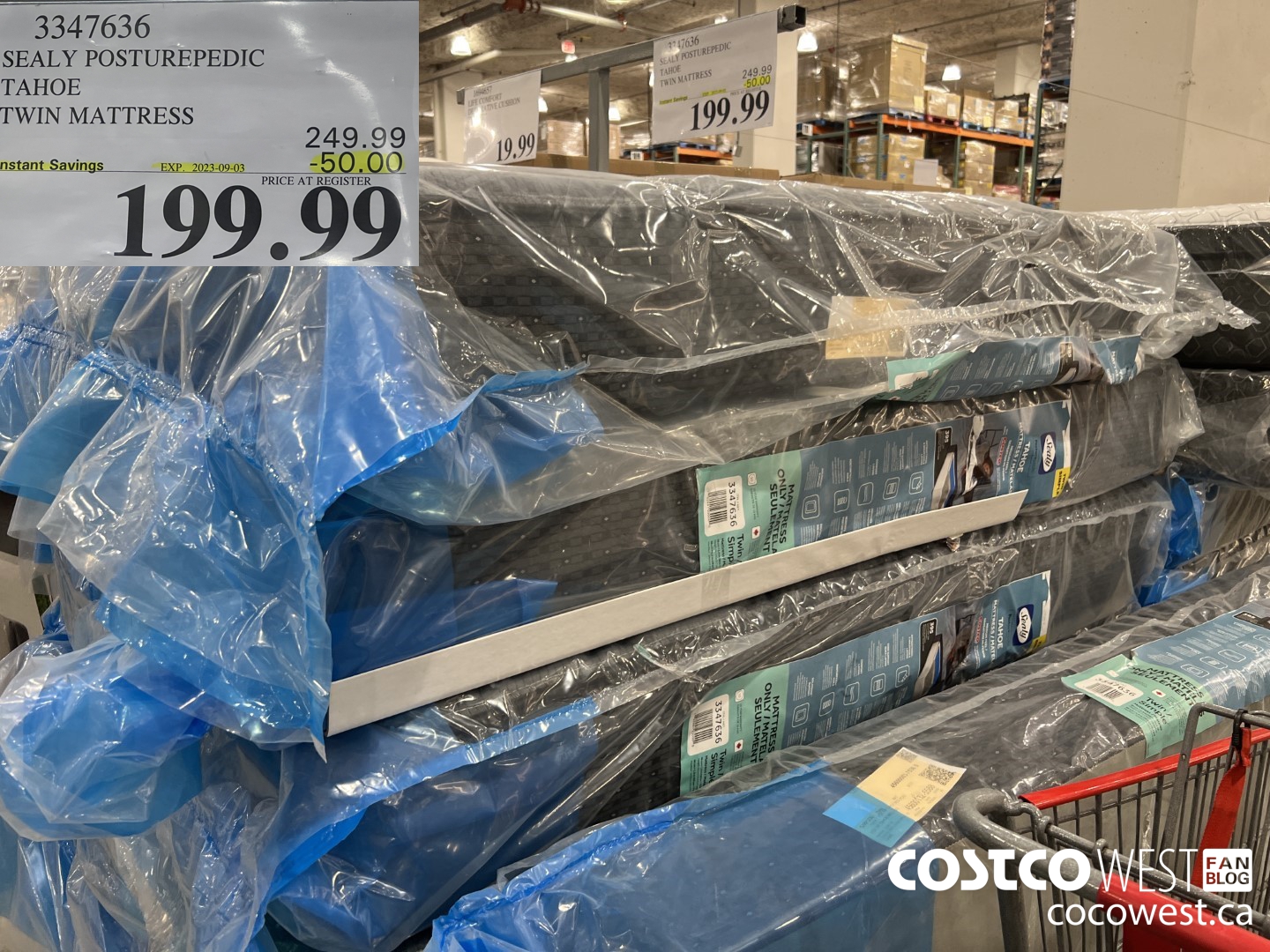3347636 SEALY POSTUREPEDIC TAHOE TWIN MATTRESS ONLY ($50.00 INSTANT SAVINGS EXPIRES ON 2023-09-03) $199.99