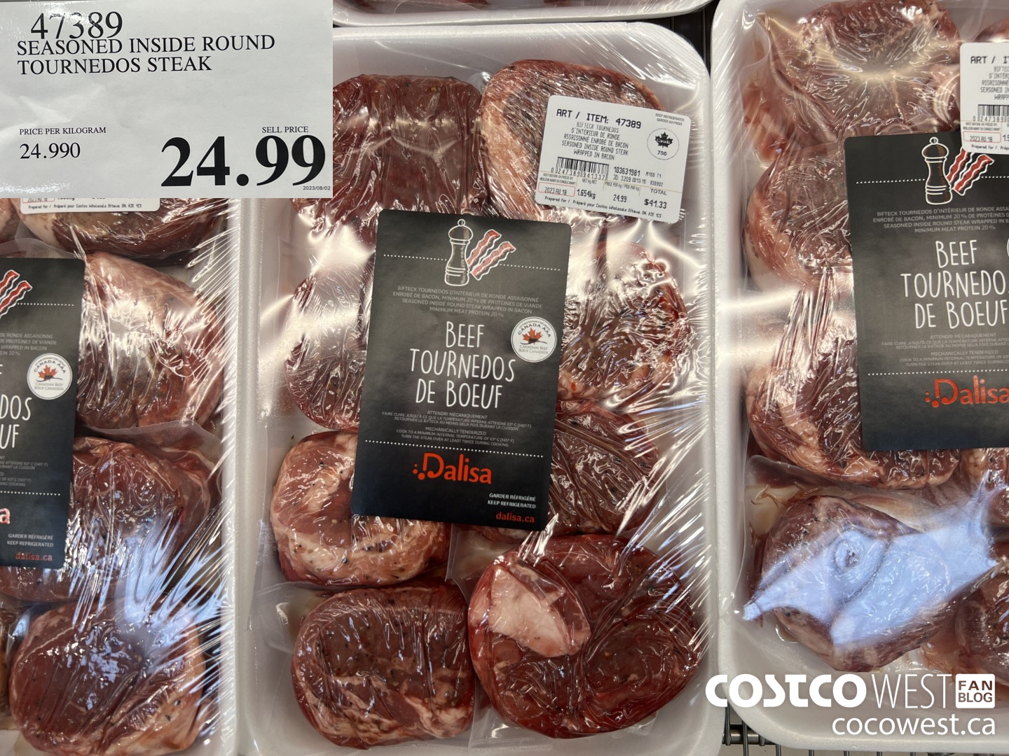 47389 SEASONED INSIDE ROUND TOURNEDOS STEAK $24.99