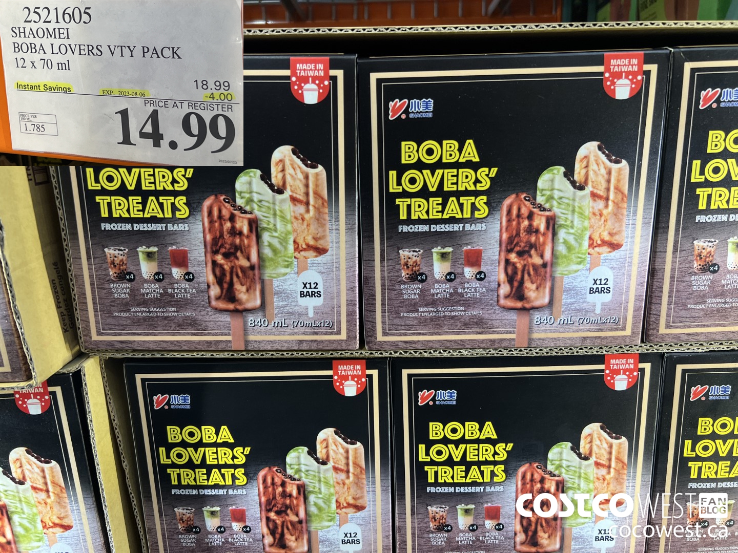 2521605 SHAOMEI BOBA LOVERS VTY PACK 12 X 70 ML ($4.00 INSTANT SAVINGS EXPIRES ON 2023-08-06) $14.99