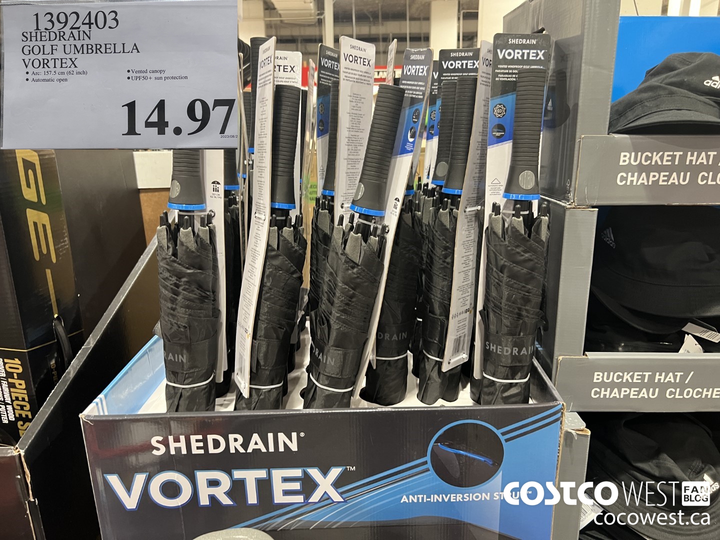 1392403 SHEDRAIN GOLF UMBRELLA VORTEX $14.97