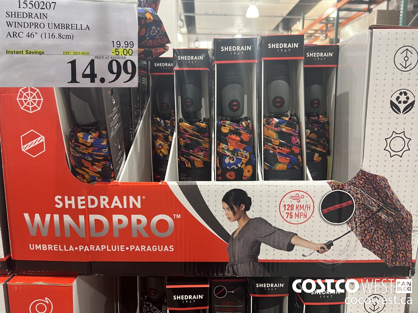 1550207 SHEDRAIN WINDPRO UMBRELLA ARC 46