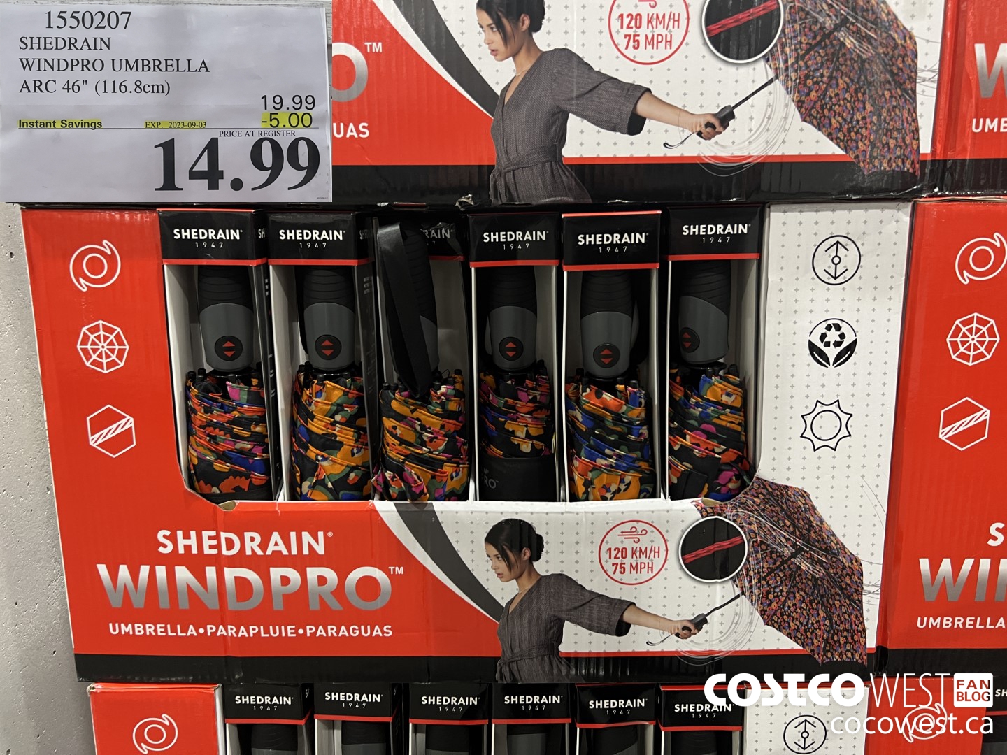 1550207 SHEDRAIN WINDPRO UMBRELLA ARC 46