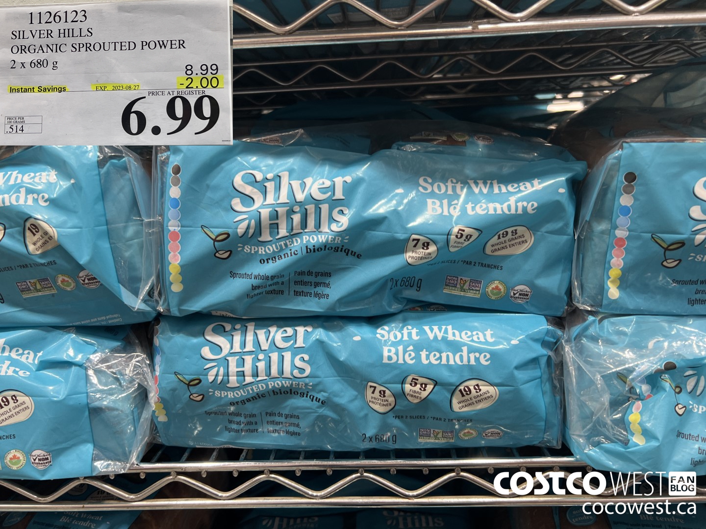 1126123 SILVER HILLS ORGANIC SPROUTED POWER 2 x 680g ($2.00 INSTANT SAVINGS EXPIRES ON 2023-08-27) $6.99