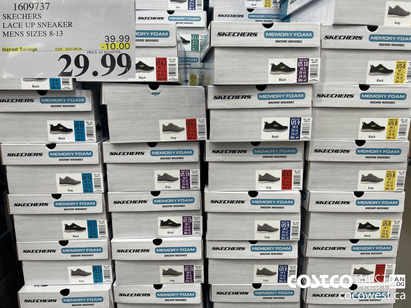 1609737 SKECHERS LACE UP SNEAKERS MENS SIZES 8-13 ($10.00 INSTANT SAVINGS EXPIRES ON 2023-08-06) $29.99