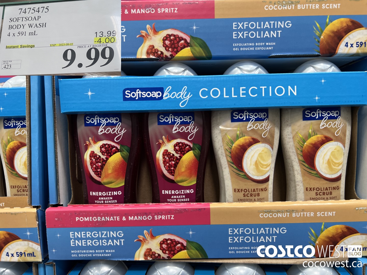 7475475 SOFTSOAP BODY WASH 4 x 591 mL ($4.00 INSTANT SAVINGS EXPIRES ON 2023-09-03) $9.99