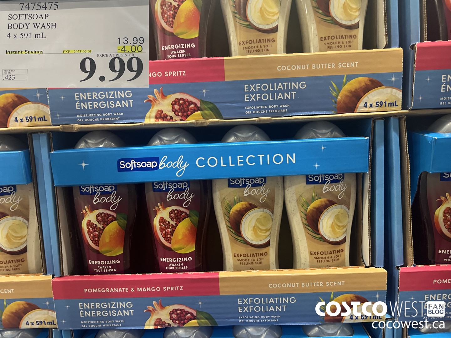 7475475 SOFTSOAP BODY WASH 4 x 591 mL ($4.00 INSTANT SAVINGS EXPIRES ON 2023-09-03) $9.99