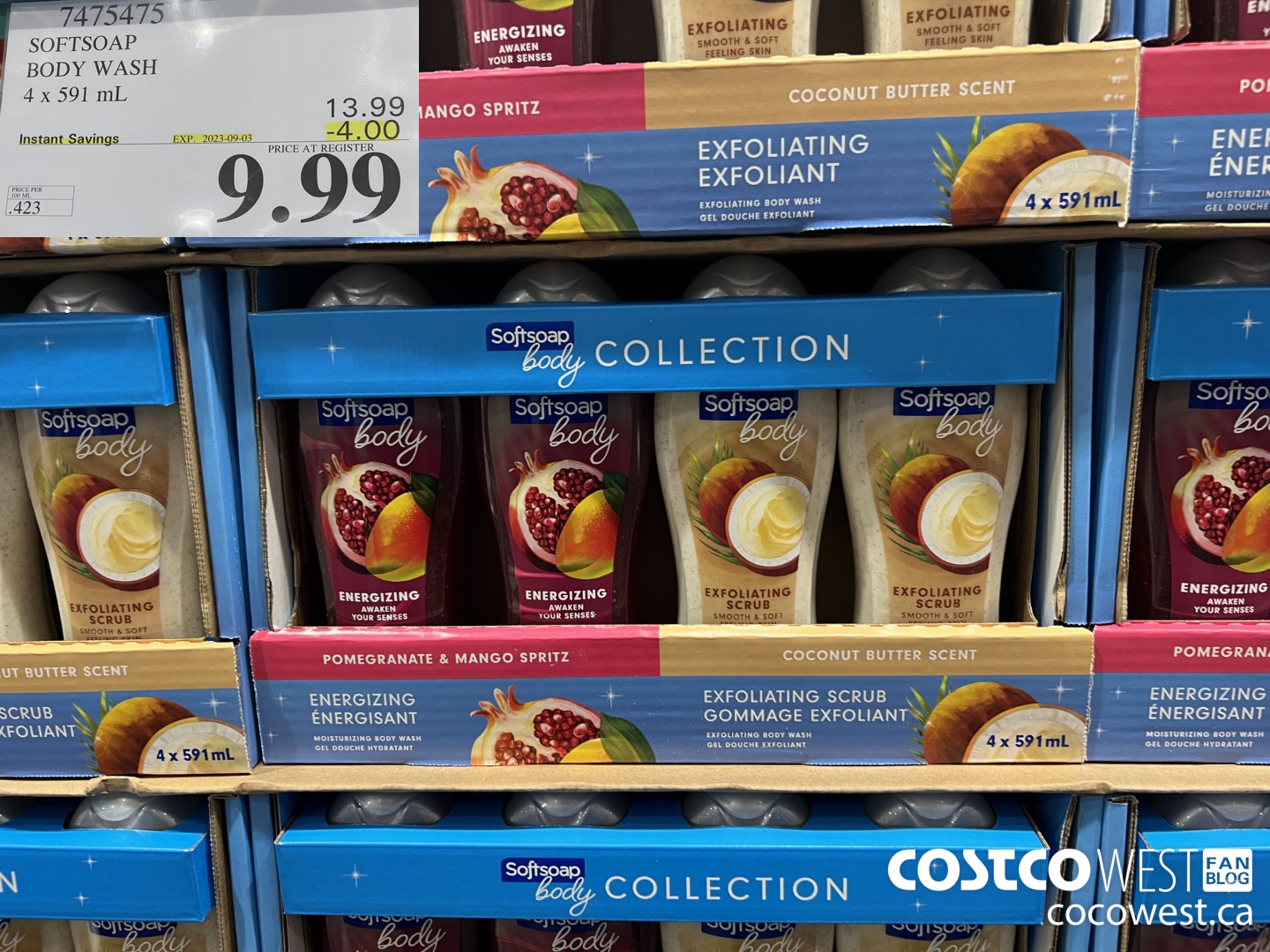 7475475 SOFTSOAP BODY WASH 4 x 591 mL ($4.00 INSTANT SAVINGS EXPIRES ON 2023-09-03) $9.99