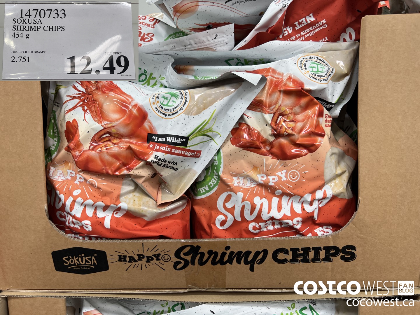 1470733 SOKUSA SHRIMP CHIPS 454G $12.49