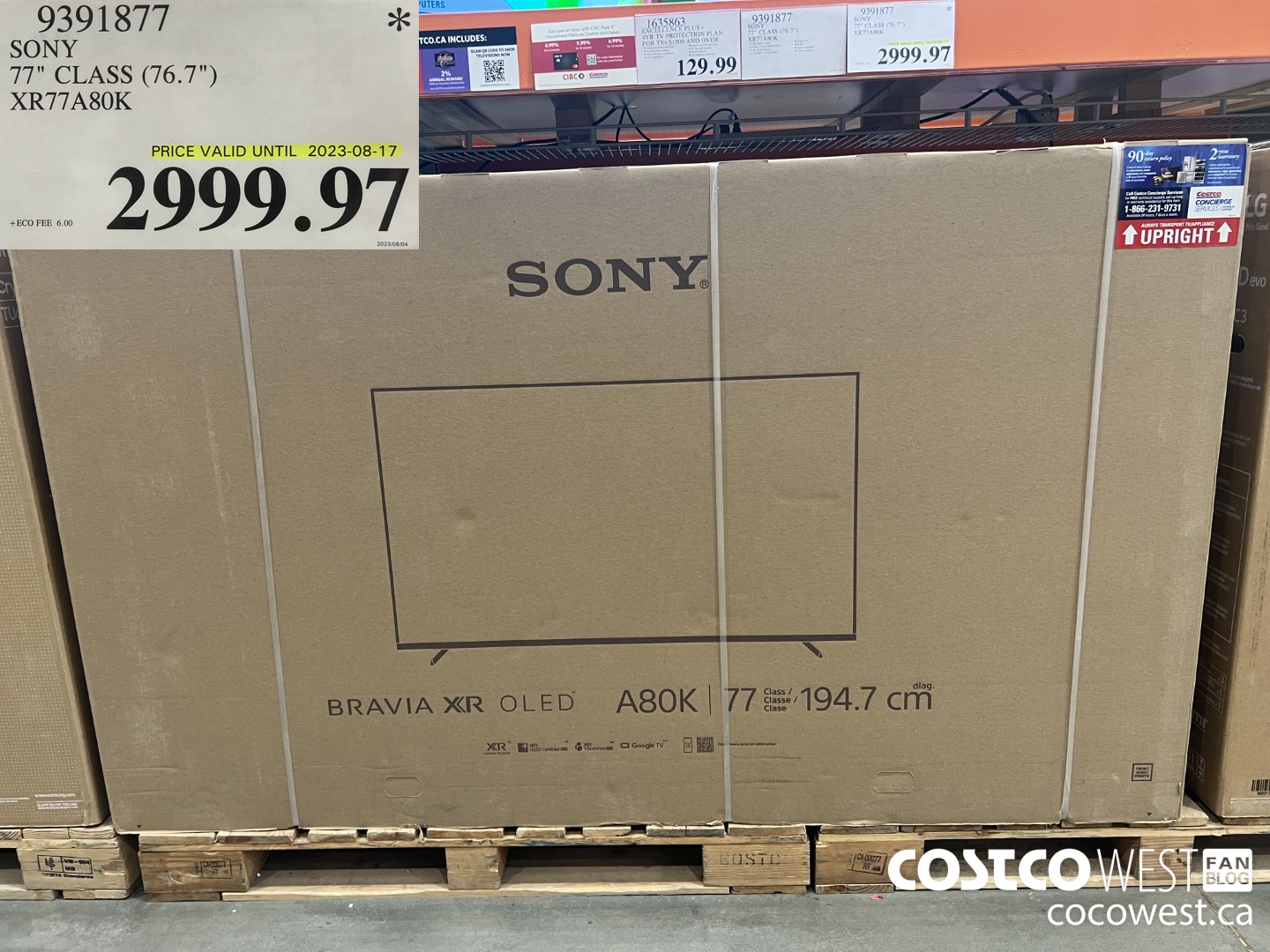9391877 SONY 4K OLED 77