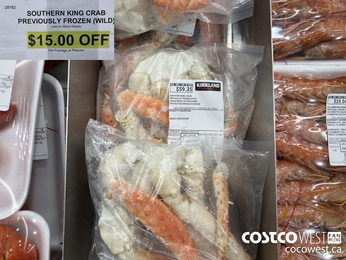28162 SOUTHERN KING CRAB PREVIOUSLY FROZEN (WILD) ($15.00 INSTANT SAVINGS)