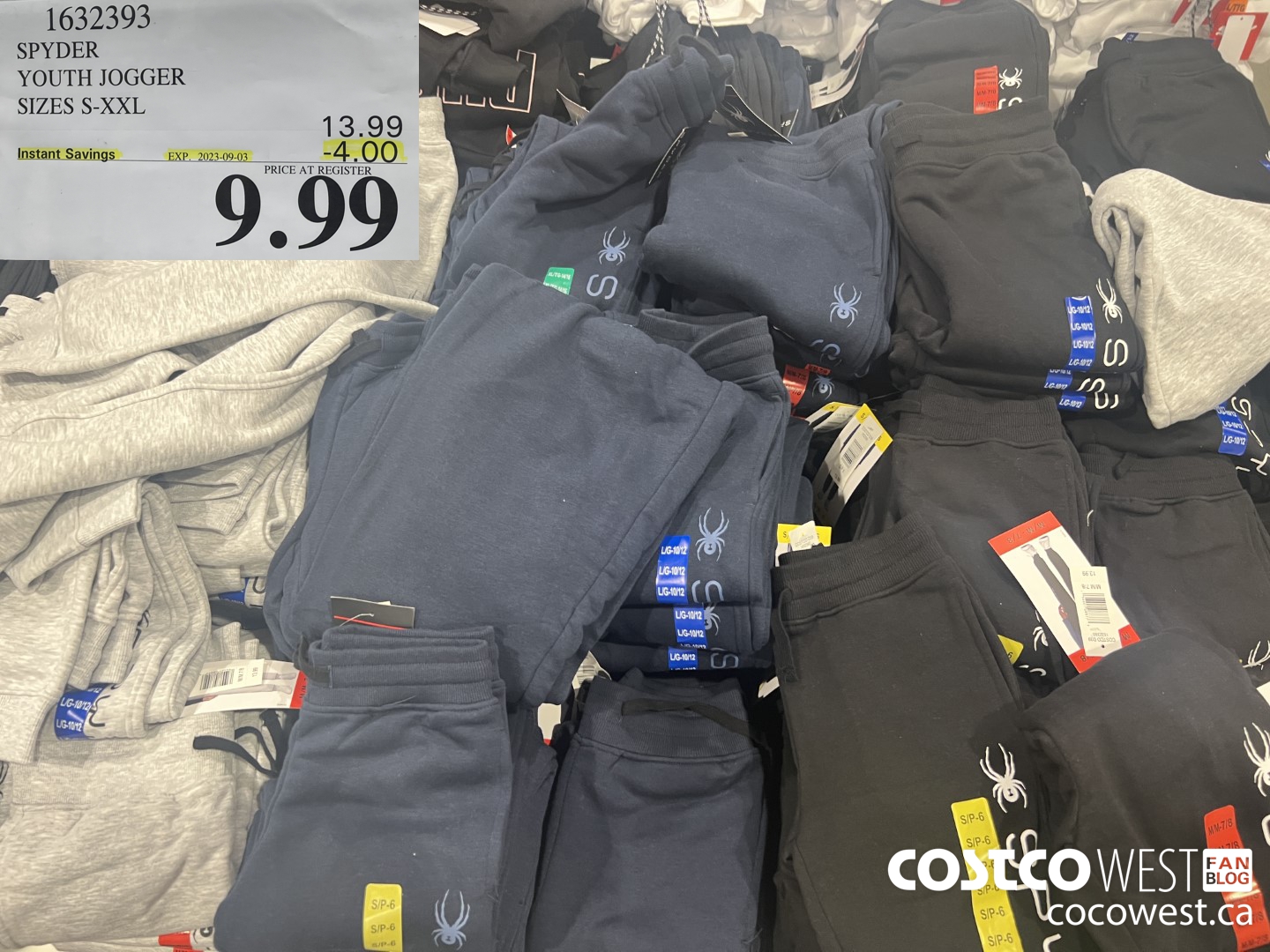 1632393 SPYDER YOUTH JOGGER SIZES S-XXL ($4.00 INSTANT SAVINGS EXPIRES ON 2023-09-03) $9.99
