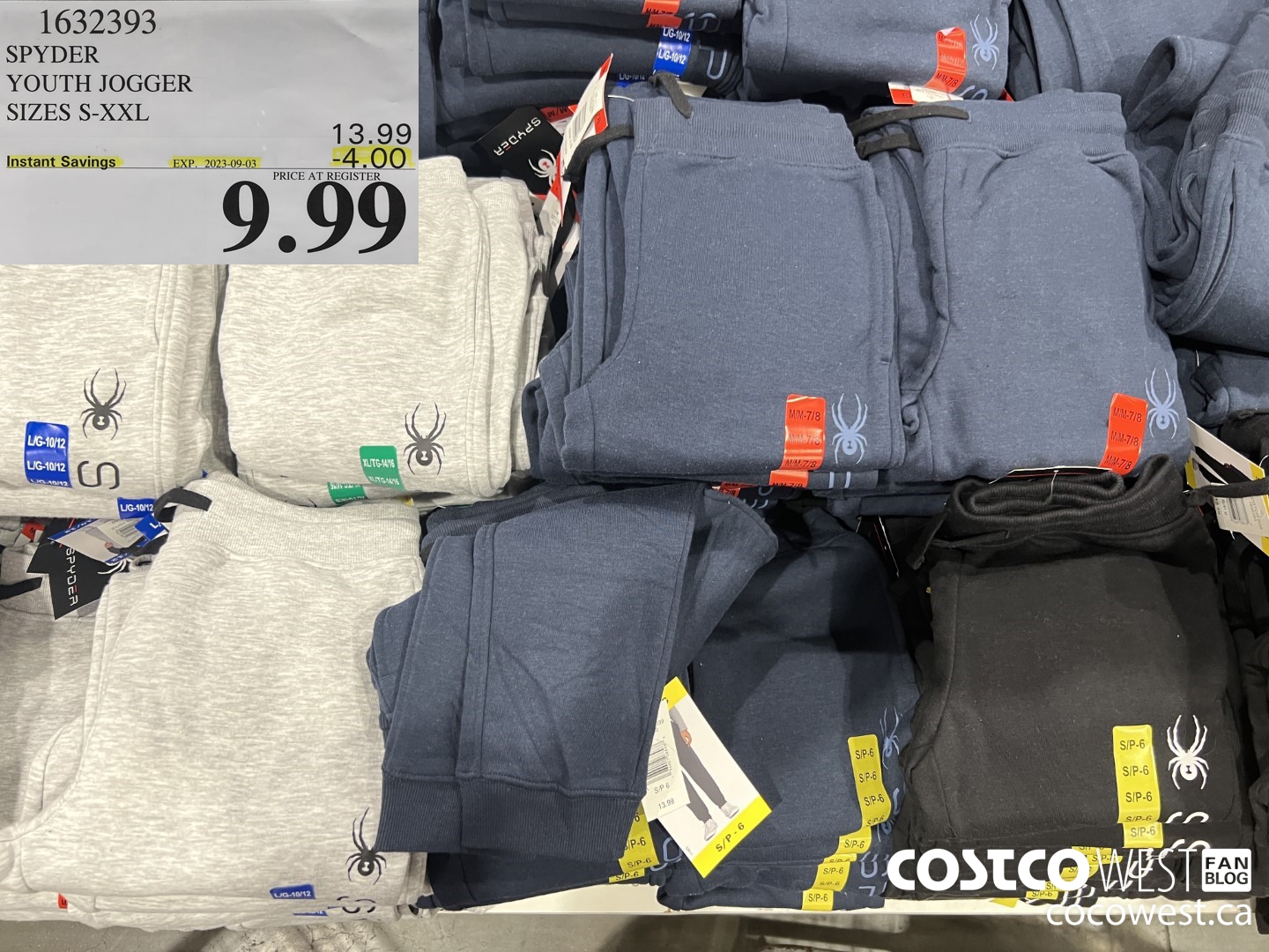1632393 SPYDER YOUTH JOGGER SIZES S-XXL ($4.00 INSTANT SAVINGS EXPIRES ON 2023-09-03) $9.99