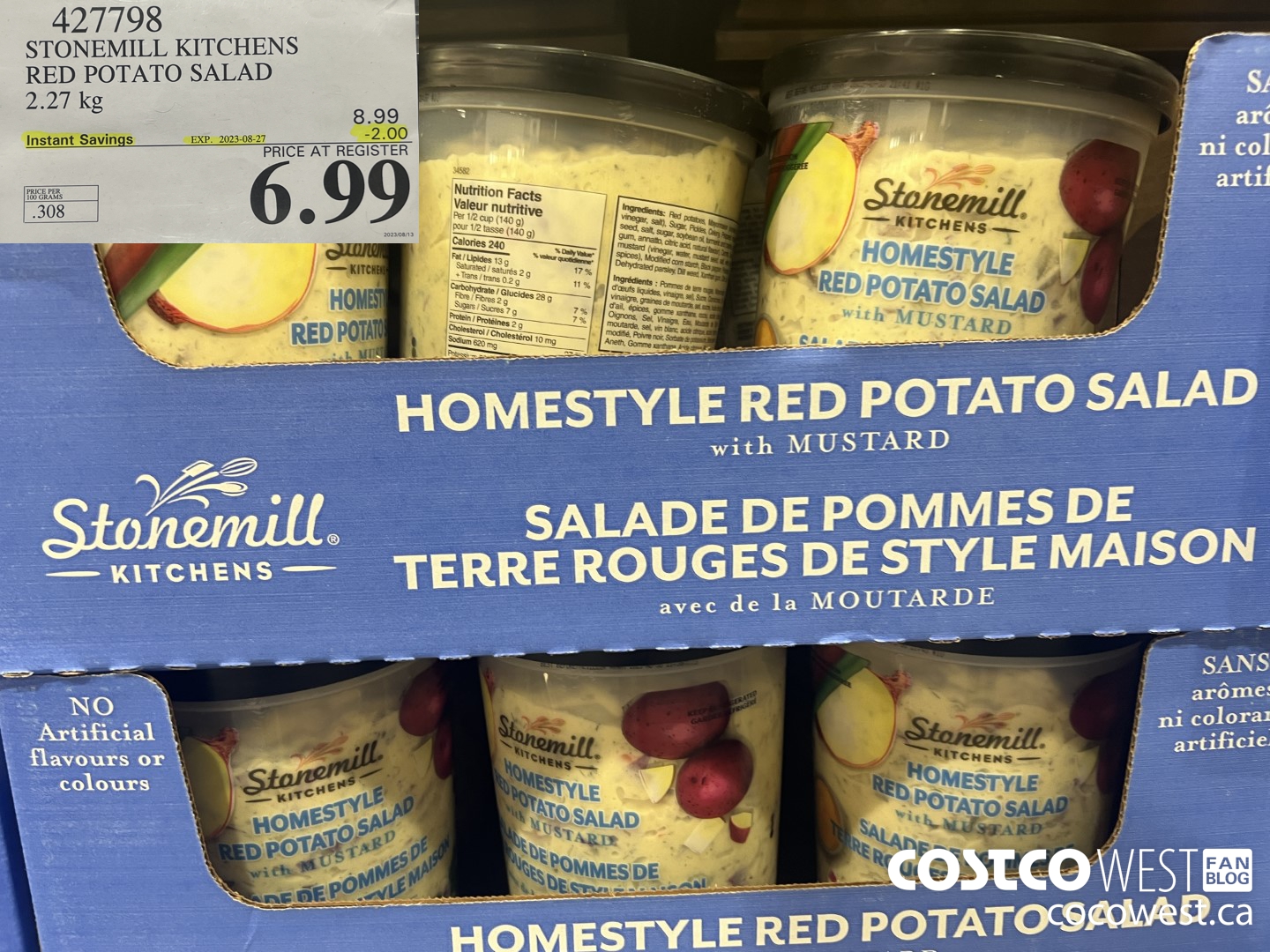 427798 STONEMILL KITCHENS RED POTATO SALAD 2.27 kg ($2.00 INSTANT SAVINGS EXPIRES ON 2023-08-27) $6.99