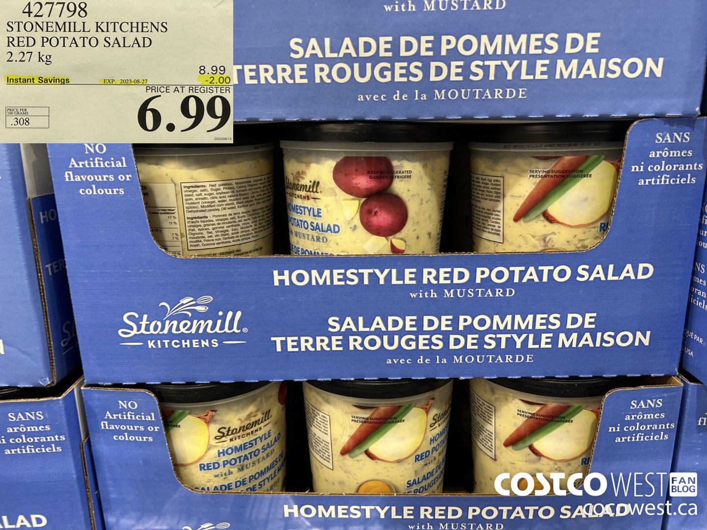 427798 STONEMILL KITCHENS RED POTATO SALAD 2.27 kg ($2.00 INSTANT SAVINGS EXPIRES ON 2023-08-27) $6.99