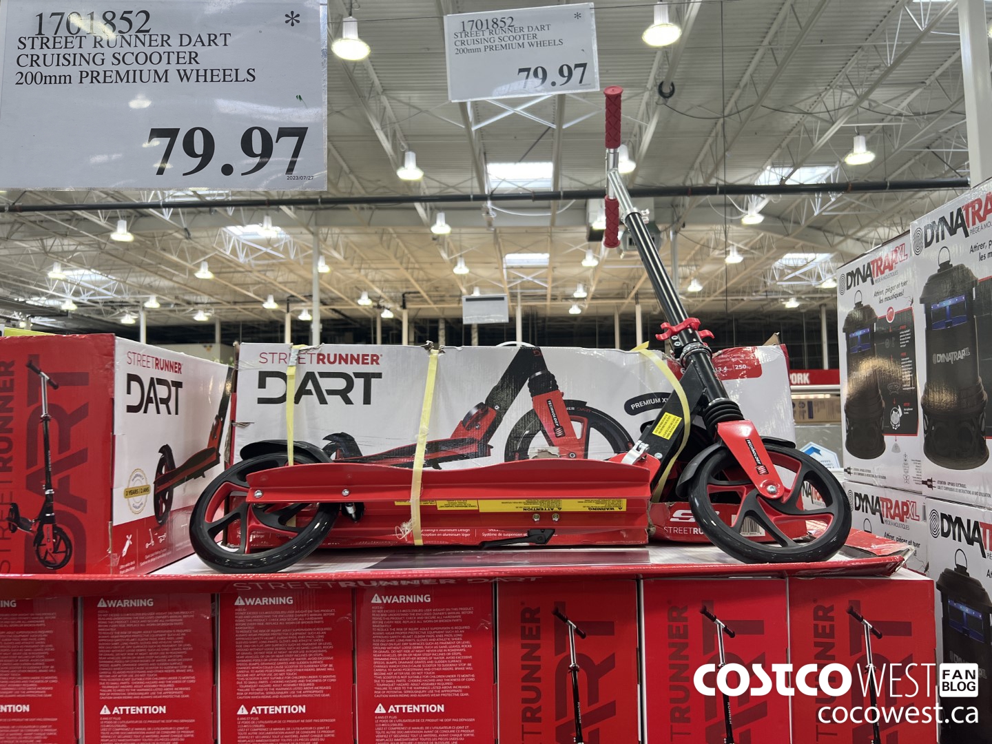 1701852 STREET RUNNER DART CRUISING SCOOTER 200MM PREMIUM WHEELS $79.97