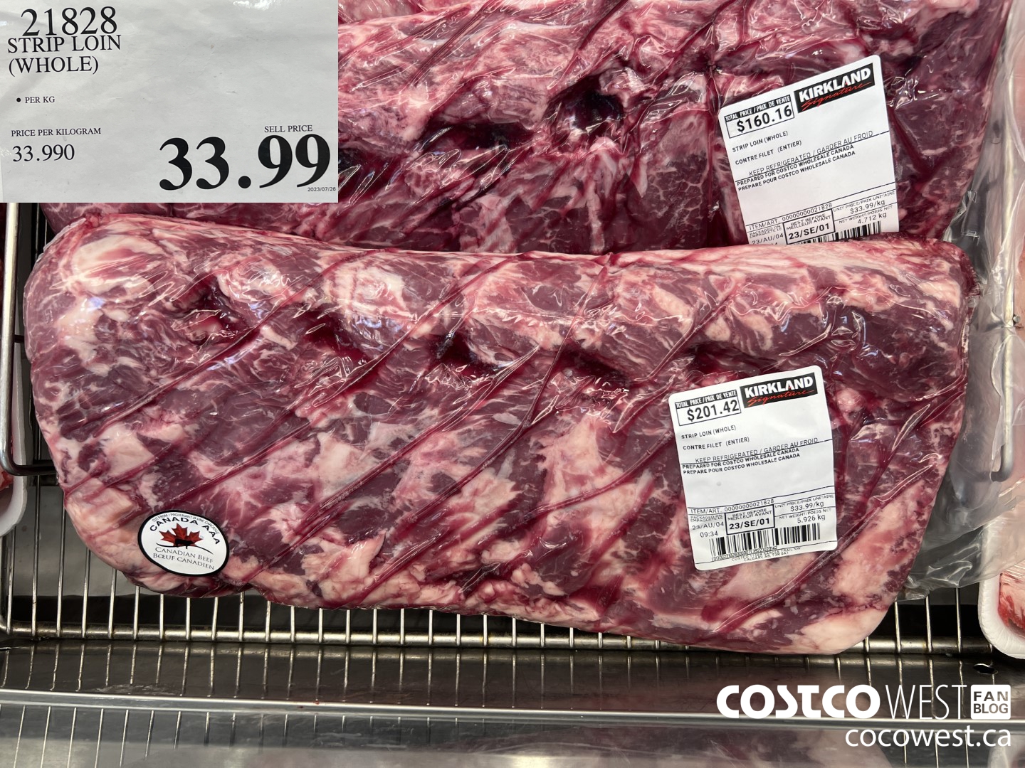21828 STRIP LOIN (WHOLE) $33.99