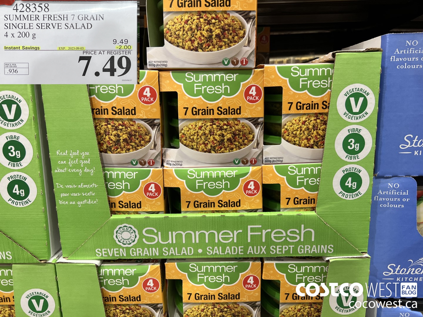 428358 SUMMER FRESH 7 GRAIN SINGLE SERVE SALAD 4 x 200 g ($2.00 INSTANT SAVINGS EXPIRES ON 2023-09-03) $7.49