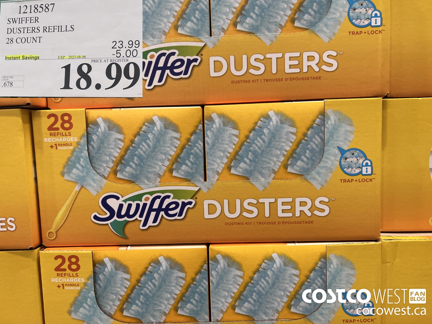 1218587 SWIFFER DUSTERS 28 COUNT ($5.00 INSTANT SAVINGS EXPIRES ON 2023-08-06) $18.99