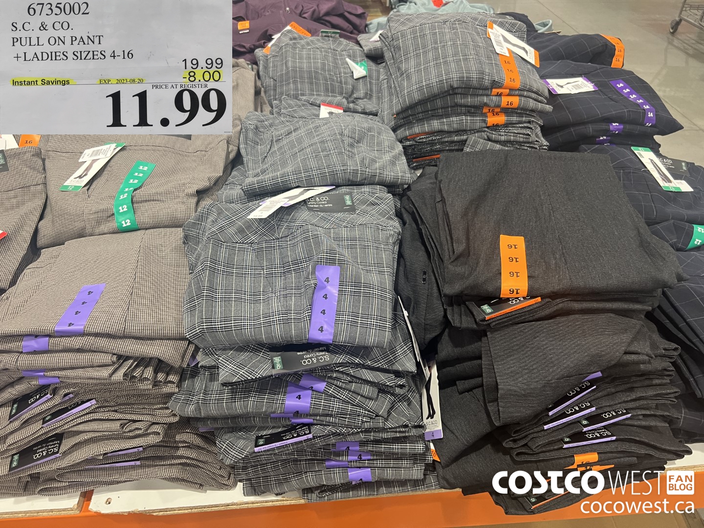 6735002 S. C. & CO. PULL ON PANT LADIES SIZES 4-16 ($8.00 INSTANT SAVINGS EXPIRES ON 2023-08-20) $11.99