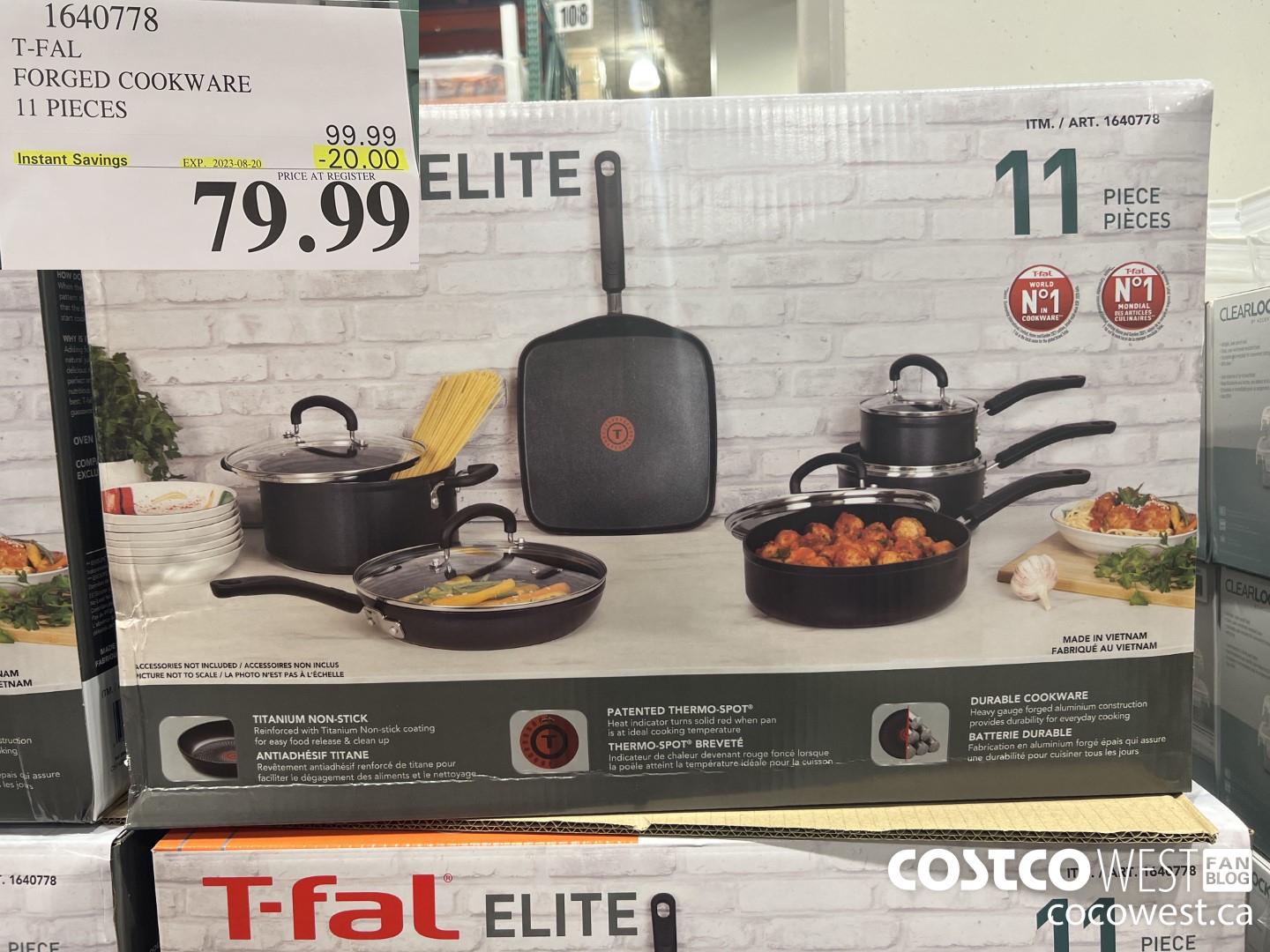 1640778 T-FAL FORGED COOKWARE 11 PIECE ($20.00 INSTANT SAVINGS EXPIRES ON 2023-08-20) $79.99