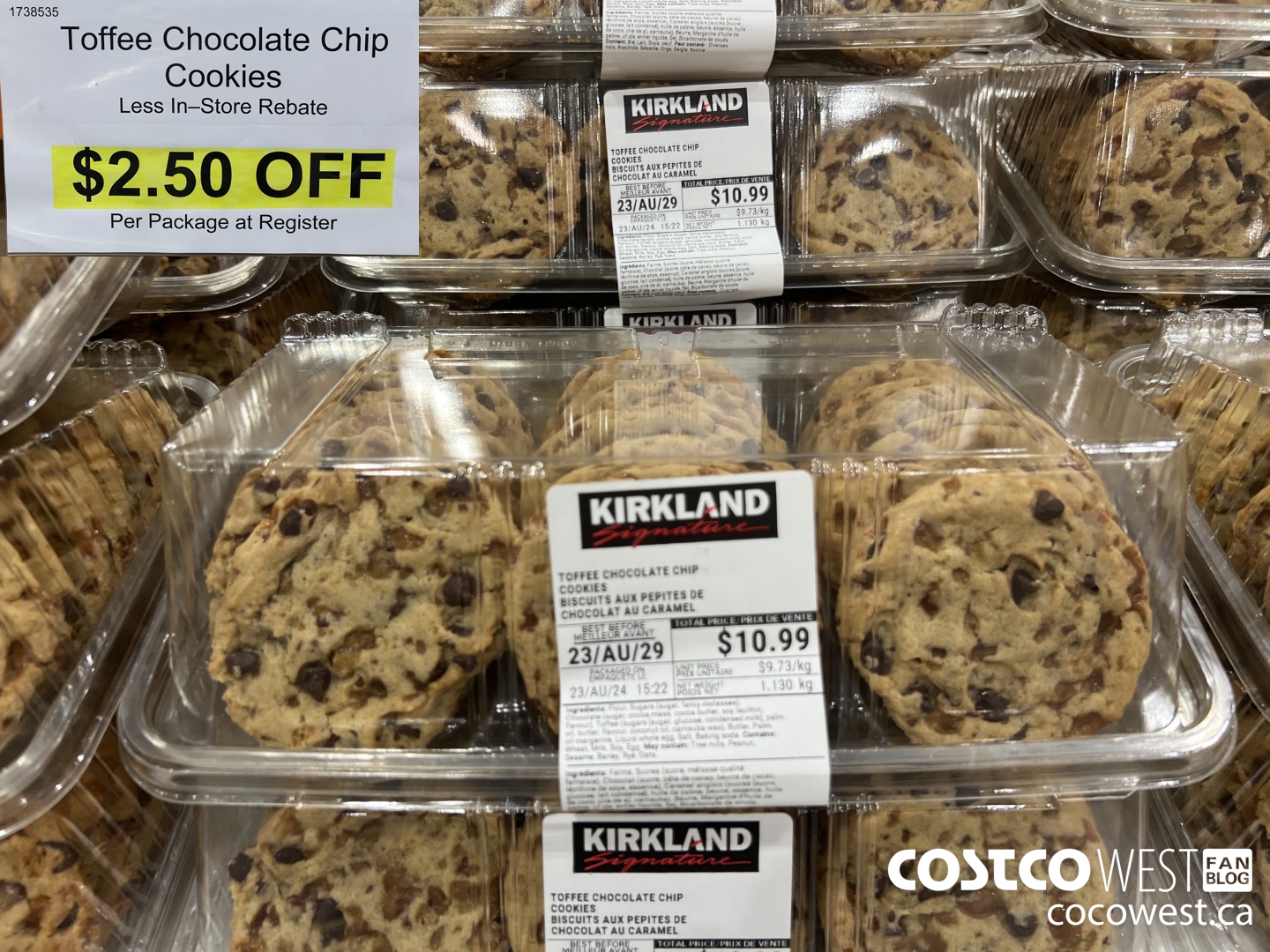 1738535 TOFFEE CHOCOLATE CHIP COOKIES ($2.50 INSTANT SAVINGS)