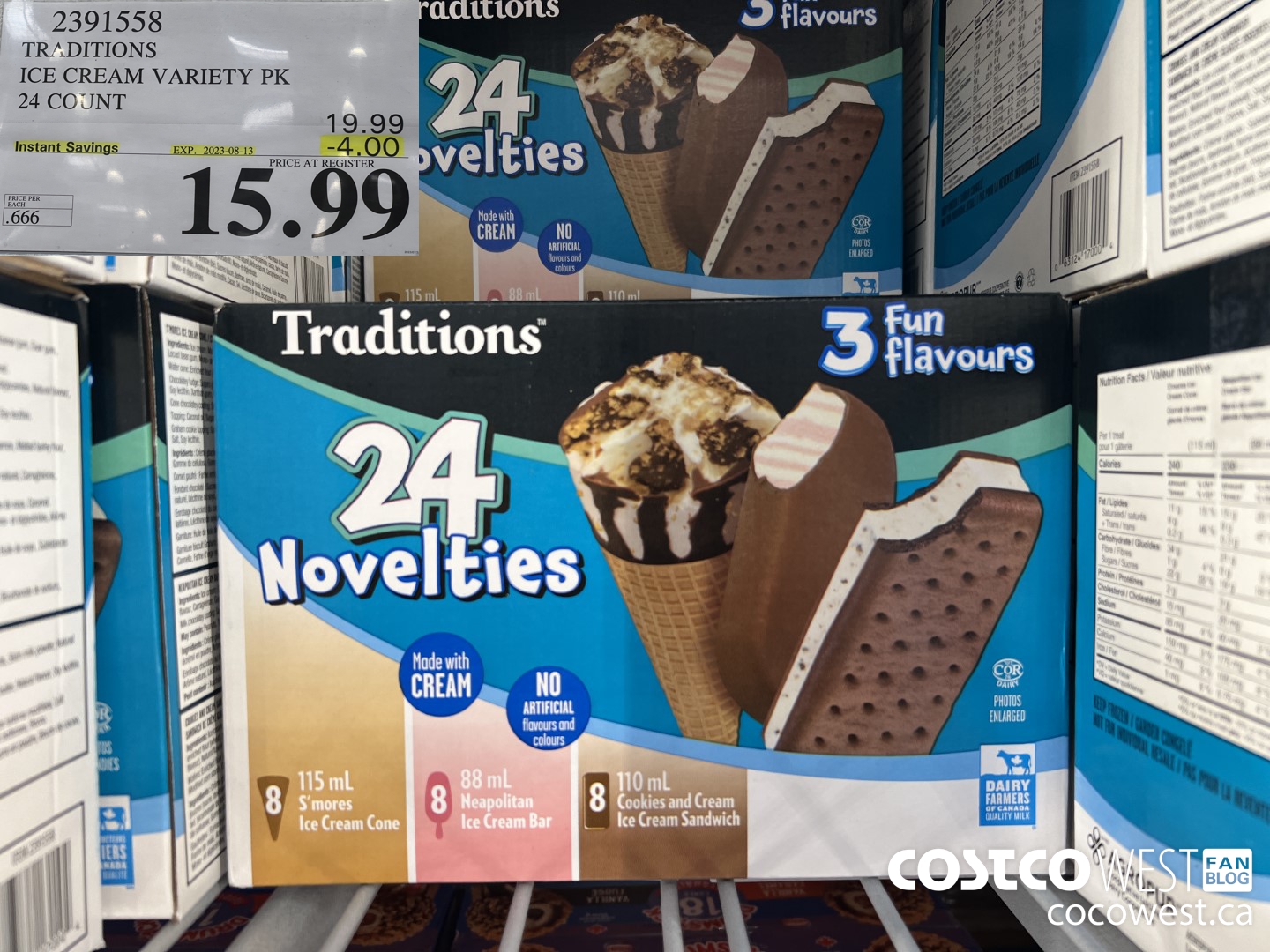 2391558 TRADITIONS ICE CREAM VARIETY PK 24 COUNT ($4.00 INSTANT SAVINGS EXPIRES ON 2023-08-13) $15.99