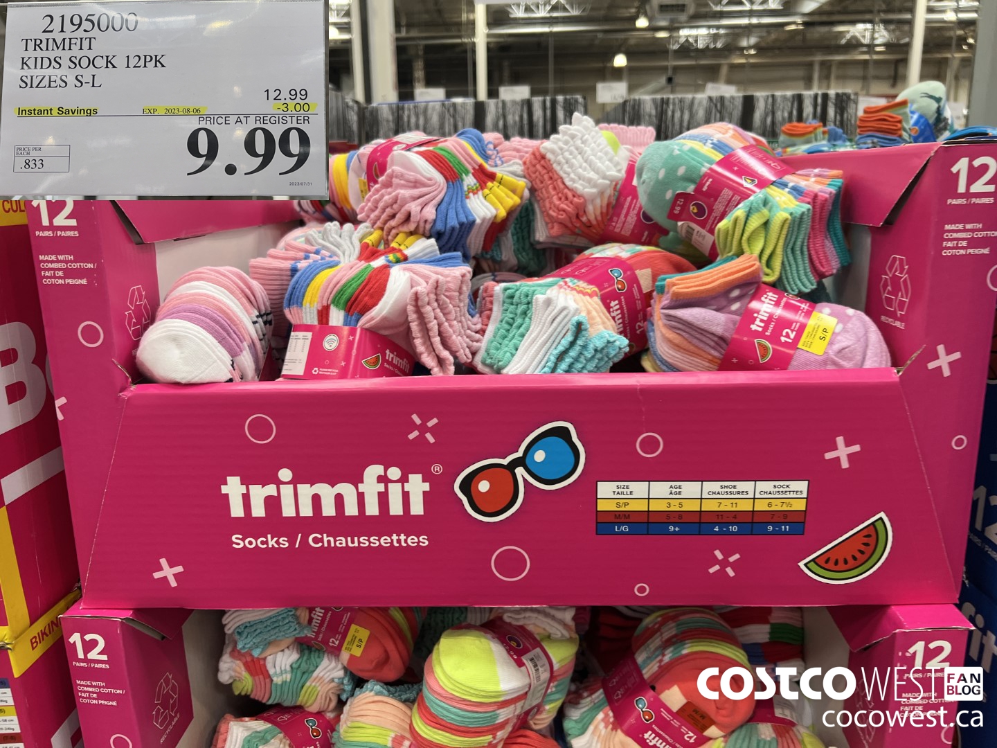 2195000 TRIMFIT KIDS SOCKS 12PK SIZE S-L ($3.00 INSTANT SAVINGS EXPIRES ON 2023-08-06) $9.99